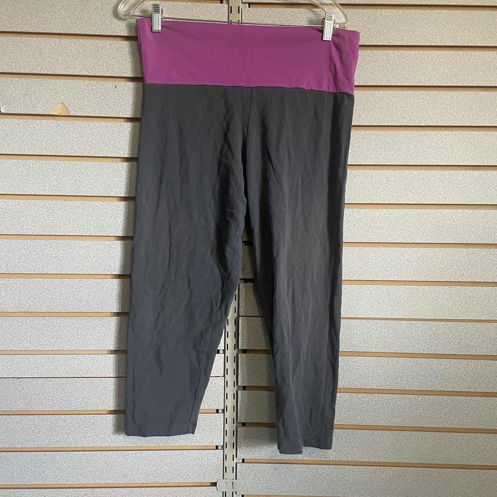 VS Victoria's Secret Fold Over Waistband Yoga Pants! VINTAGE Lg Capris